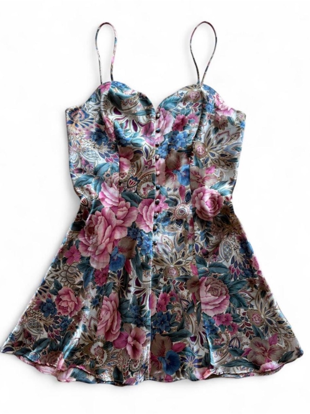 Victoria’s Secret VTG Floral Satin Slip Dress